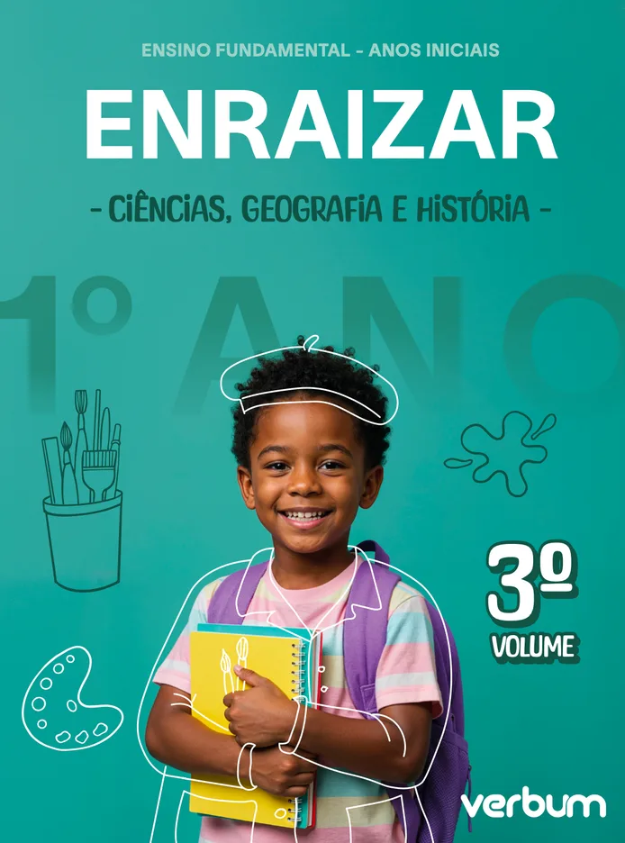 Capa da coleção Enraizar — livro do 1º ano