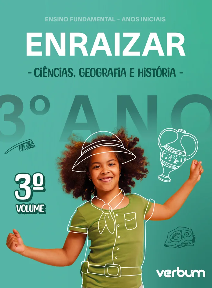 Capa da coleção Enraizar — livro do 3º ano
