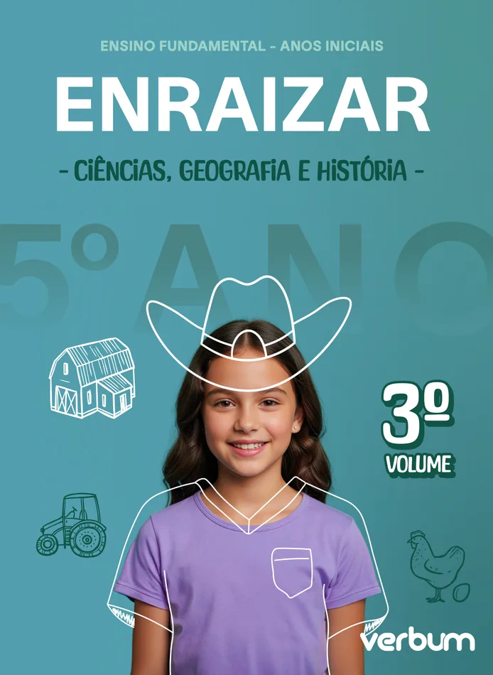Capa da coleção Enraizar — livro do 5º ano